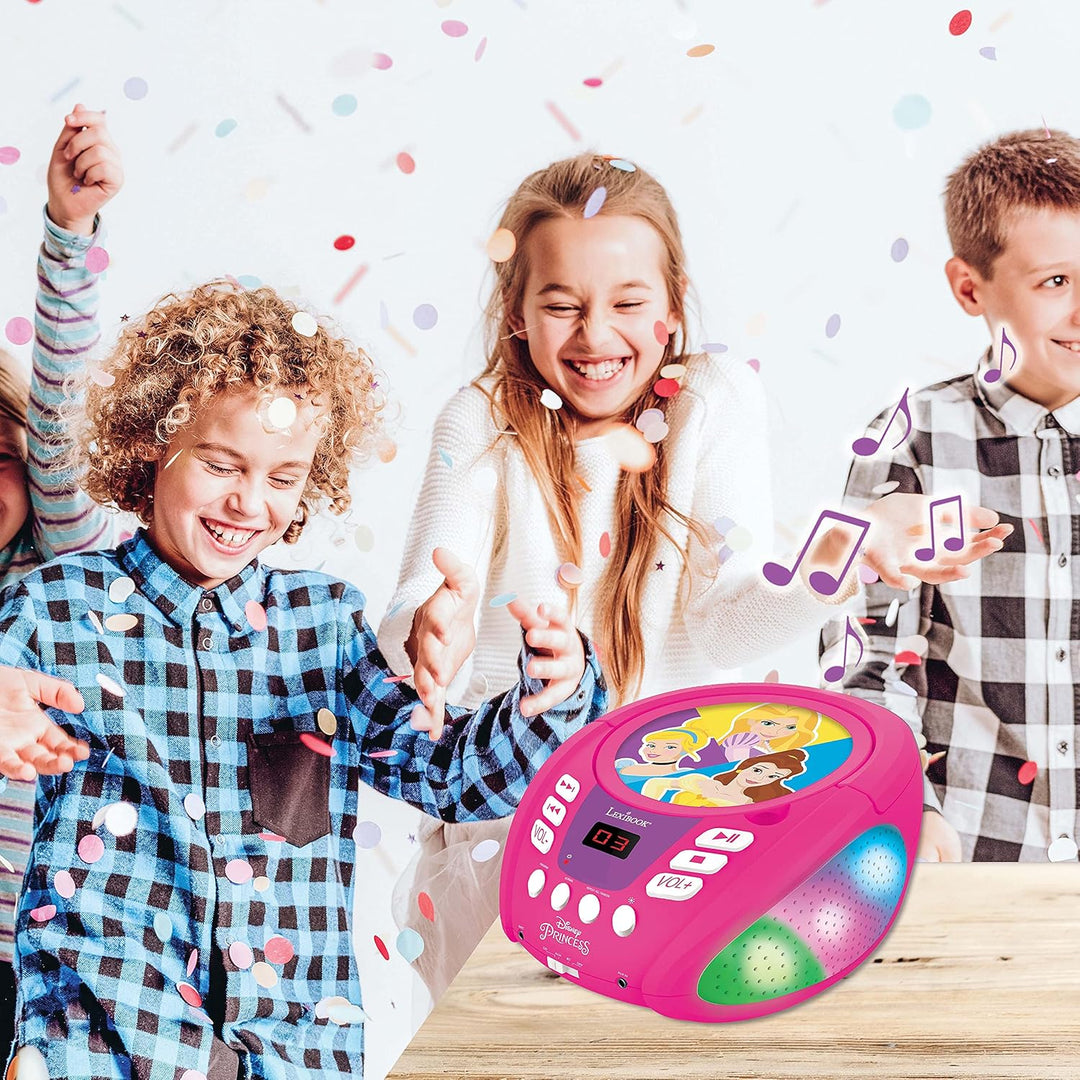 Lexibook RCd109DP Disney Transportable Player R/CD-RW mit neuen mehrfarbigen Lichteffekten, perfekt