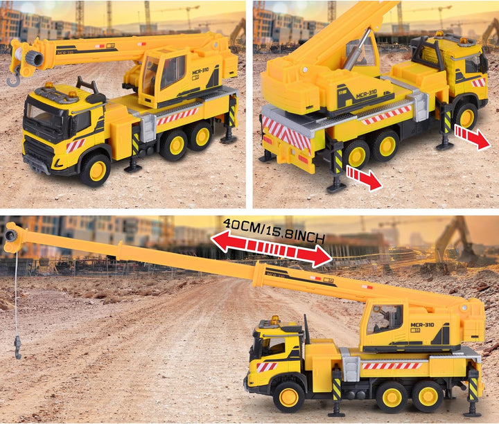 Majorette Auto-Set Volvo FH16 Truck mit Radlader (35 cm) - grosser LKW mit Anhänger, Bagger-Fahrzeug
