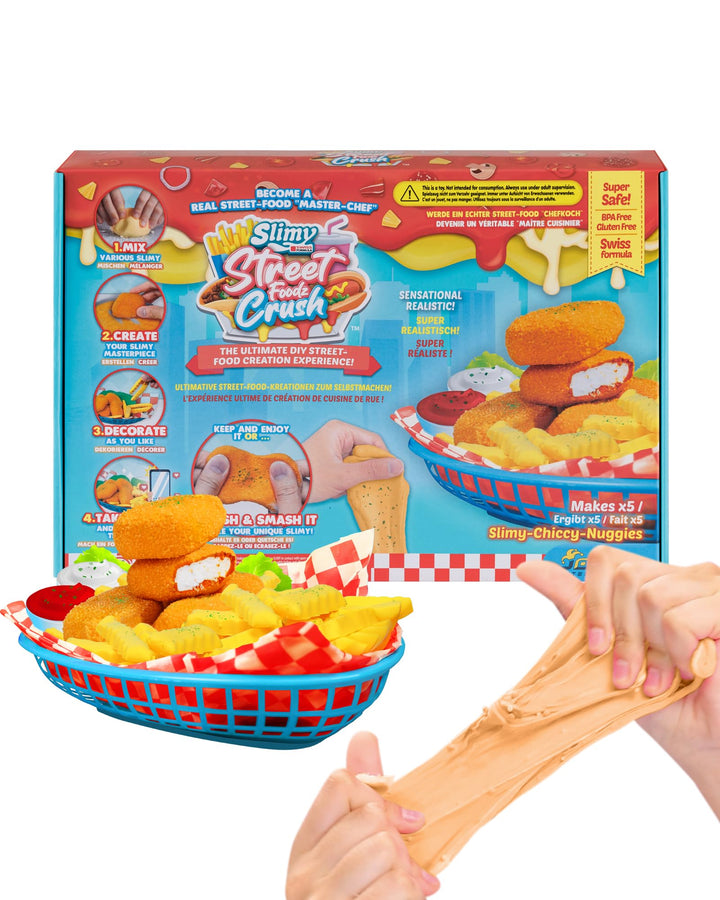 Slimy Street Foodz Crush - Chiccy Nuggies, Slime und Knete Kreativ-Set, Kochspiel zum selber Mischen