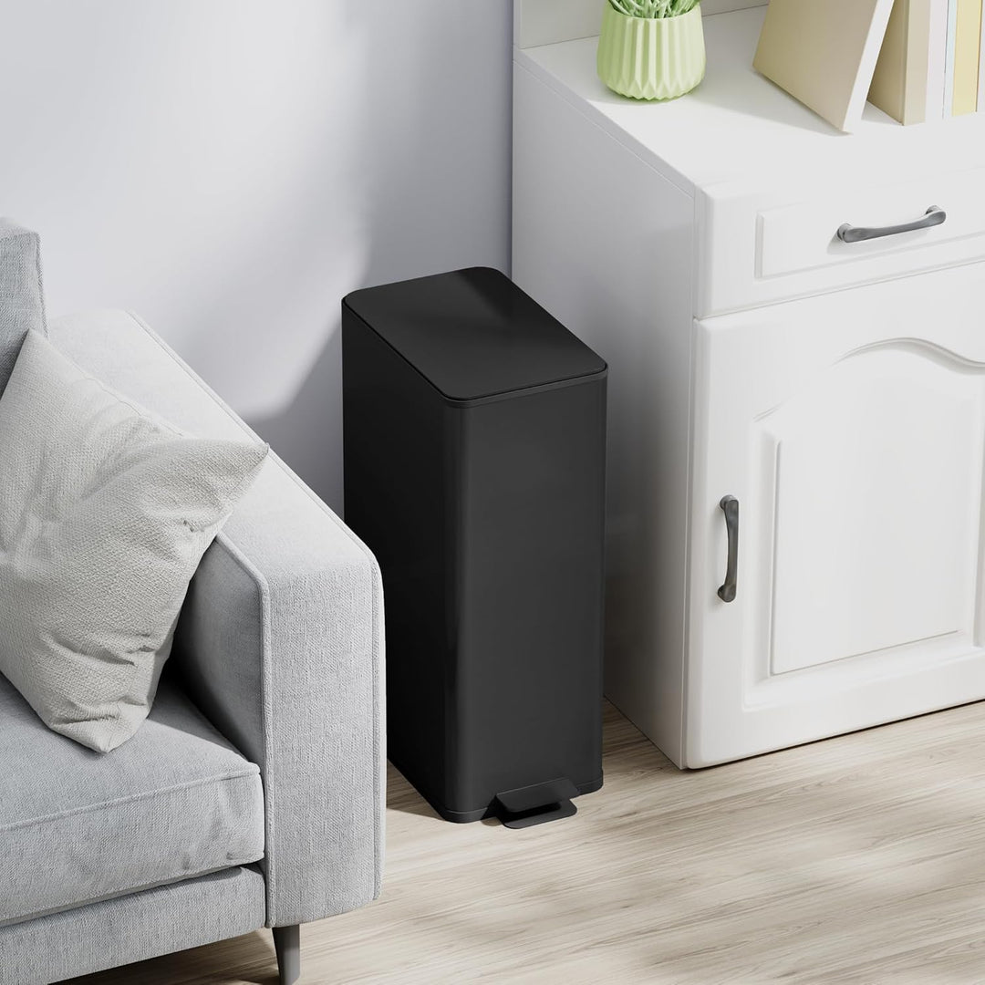 HOMCOM Mülleimer 20 L Treteimer mit Softclose-Deckel und Pedal Abfalleimerinkl. Inneneimer Abfallsam