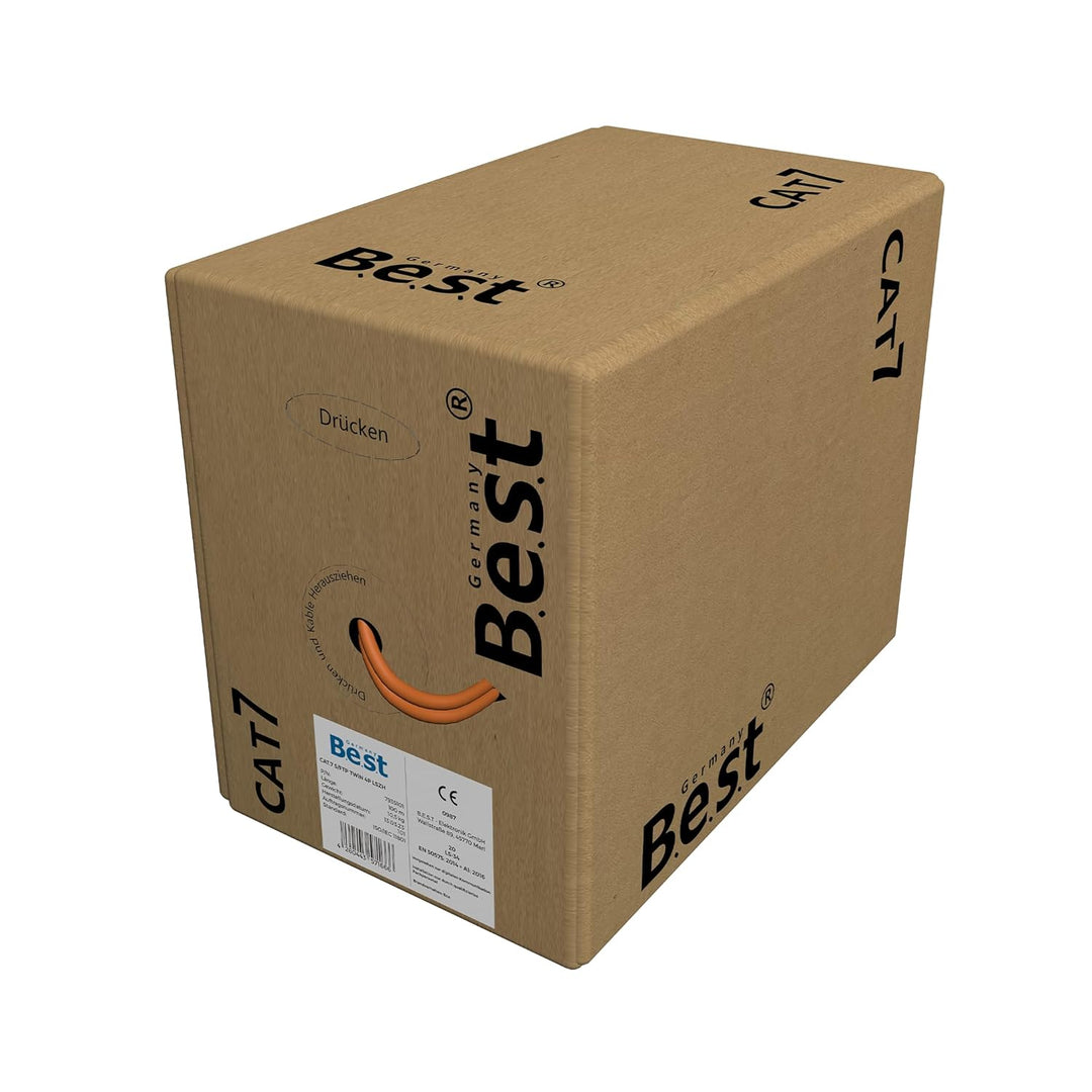 Germany B.e.s.t CAT 7 Verlegekabel 100m Duplex Lan Kabel Kupfer 1000Mhz S/FTP Cat Netzwerkkabel Cat