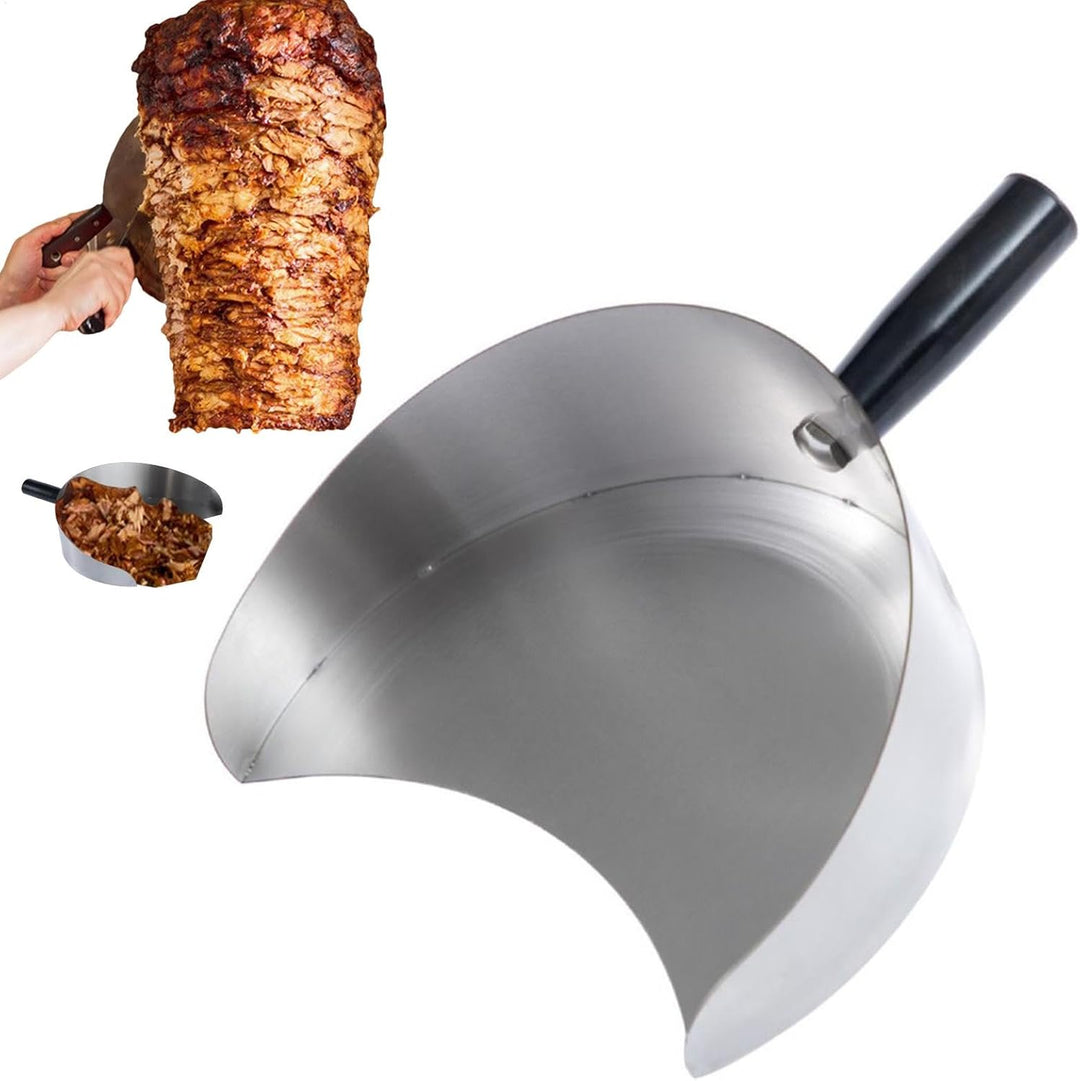 1 Stück FleischfängerPfanne 22,5x17,5x8cm Döner Gyros Schaufel Aus Edelstahl, Döner Schaufel, Rotiss