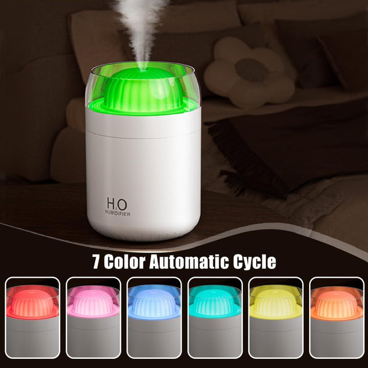 Luftbefeuchter 500 ml, 2-in-1 Kleiner Raumbefeuchter, 23dB Abschaltender Automatisch USB-Humidifier