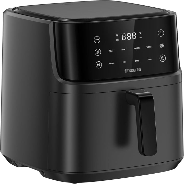 Brabantia Airfryer, XXL, 7,6 Liter, 1700 Watt, 80–200°C, PFAS-frei, für 8 Personen, 8 Kochprogramme,