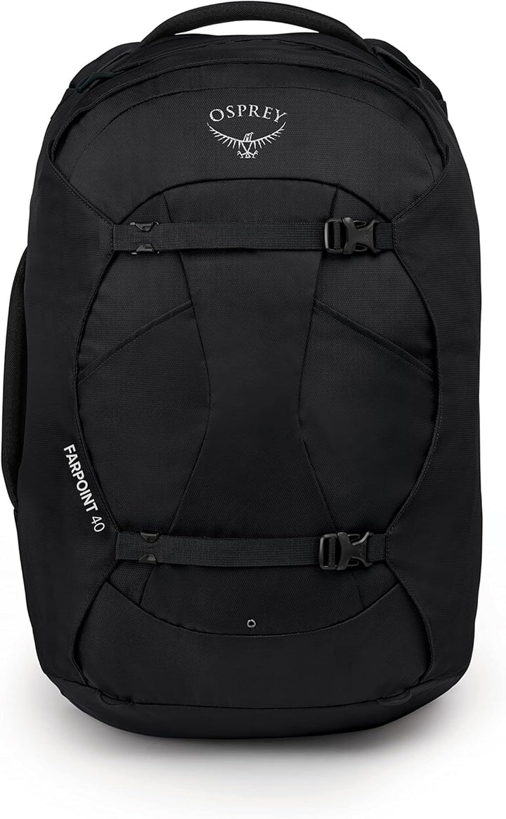 Osprey Herren Farpoint 40 Rucksack (1er Pack) Schwarz Einheitsgrösse Bundle mit Packing Cube Set, Sc