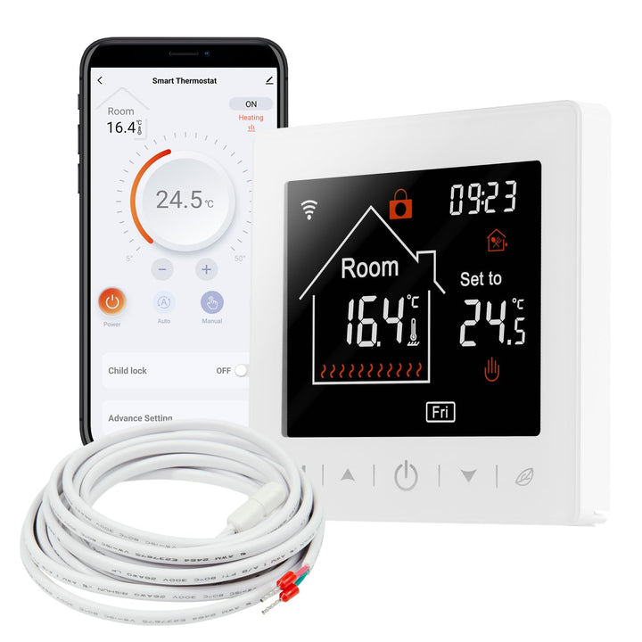 Mi-Heat M2 Raumthermostat WLAN weiss - Alexa Tuya Smart Life Google Home elektrische Fussbodenheizun