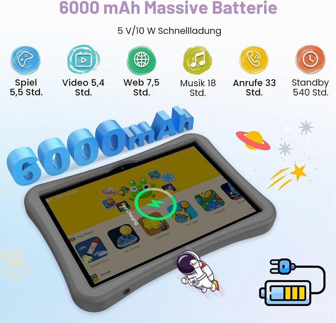 UMIDIGI G5 Kinder Tablet 10.1 Zoll, 128GB ROM Tablet für Kinder Android, G5 Tab Kids Tablets,8(4+4)
