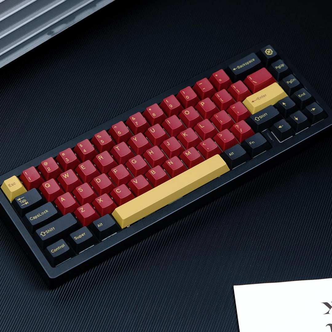 175 Tasten Double Shot PBT Keycaps Cherry Profil Red Samurai Tastenkappen für Cherry Mx Switches ISO