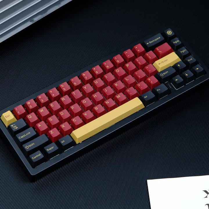 175 Tasten Double Shot PBT Keycaps Cherry Profil Red Samurai Tastenkappen für Cherry Mx Switches ISO