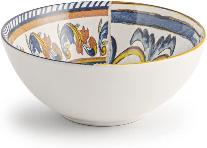 H&h set 6 ciotoline positano in stoneware cm 16