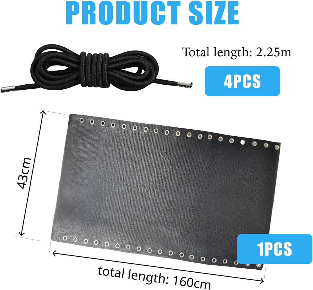 Ersatzbezug für Liegestuhl mit 4 elastischen Seilen (160 x 43 cm), Ersatzstoff für Zero-Gravity-Stuh