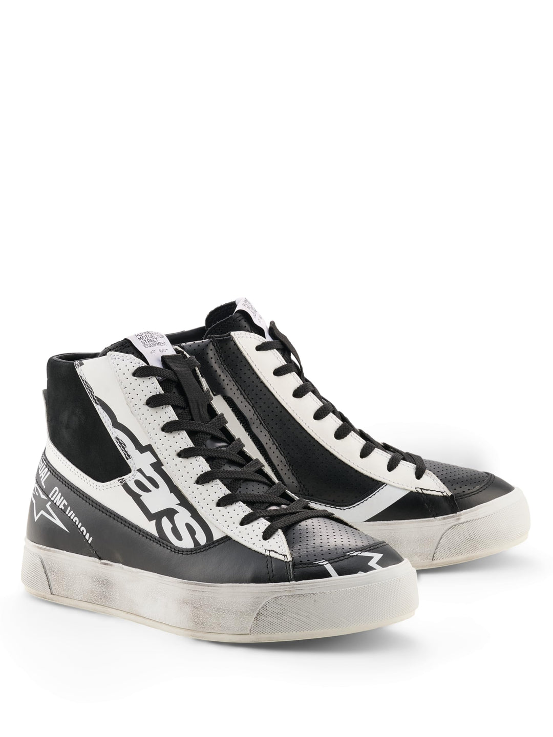 Alpinestars Stella Stated Flair Damen Motorrad Schuhe, schwarz/weiss, 8 Schwarz Weiss 41 EU, Schwarz