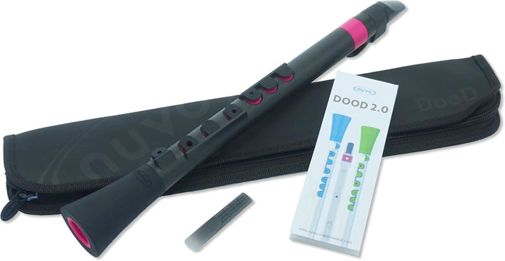 Nuvo Nubo N430DBPK, Kunststoff-Blasinstrument, komplett wasserdicht, DooD, Schwarz/Rosa, Schwarz