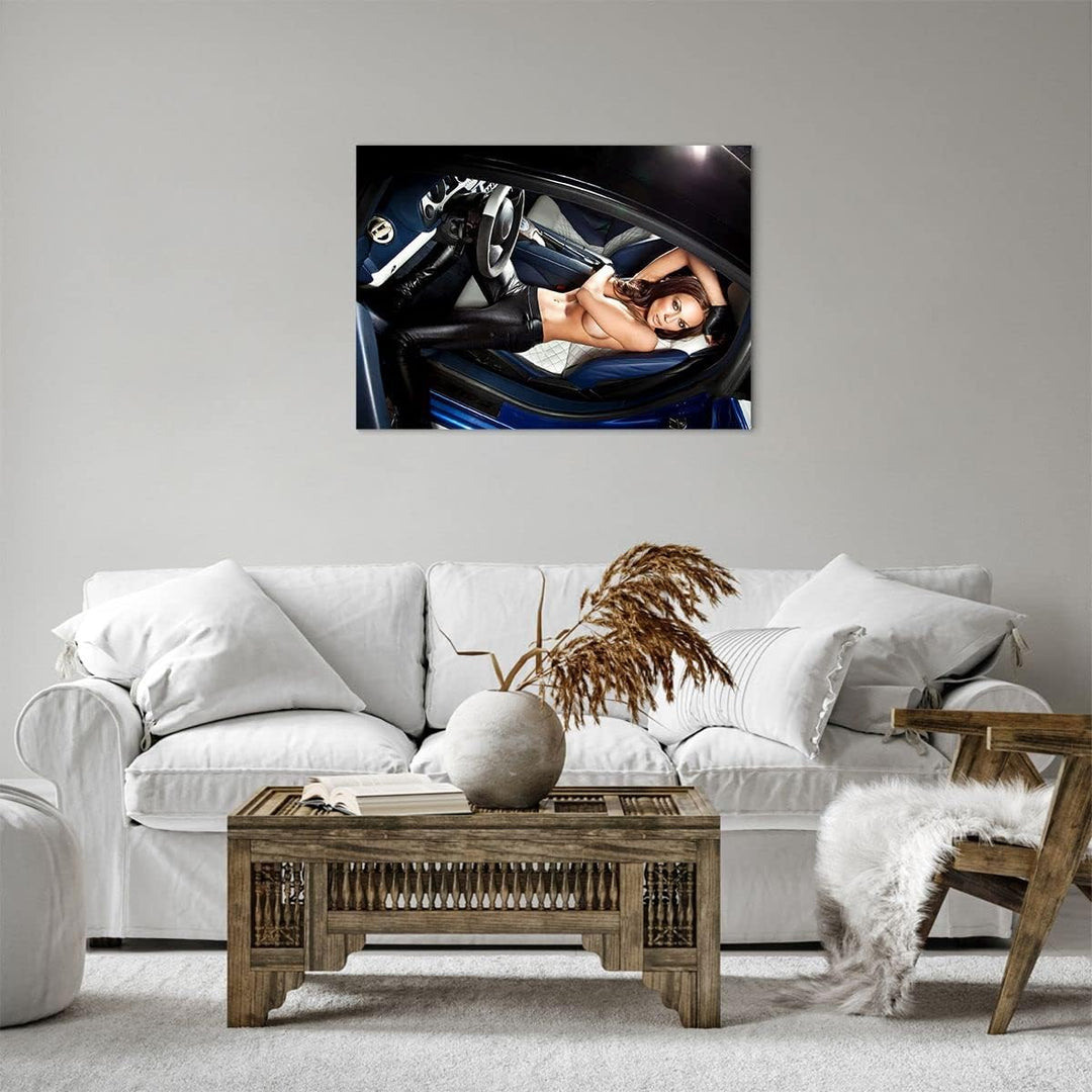 Bilder auf Leinwand Schönheit Körper Auto Modell Leinwandbild 70x50cm Wandbilder Dekoration Wohnzimm