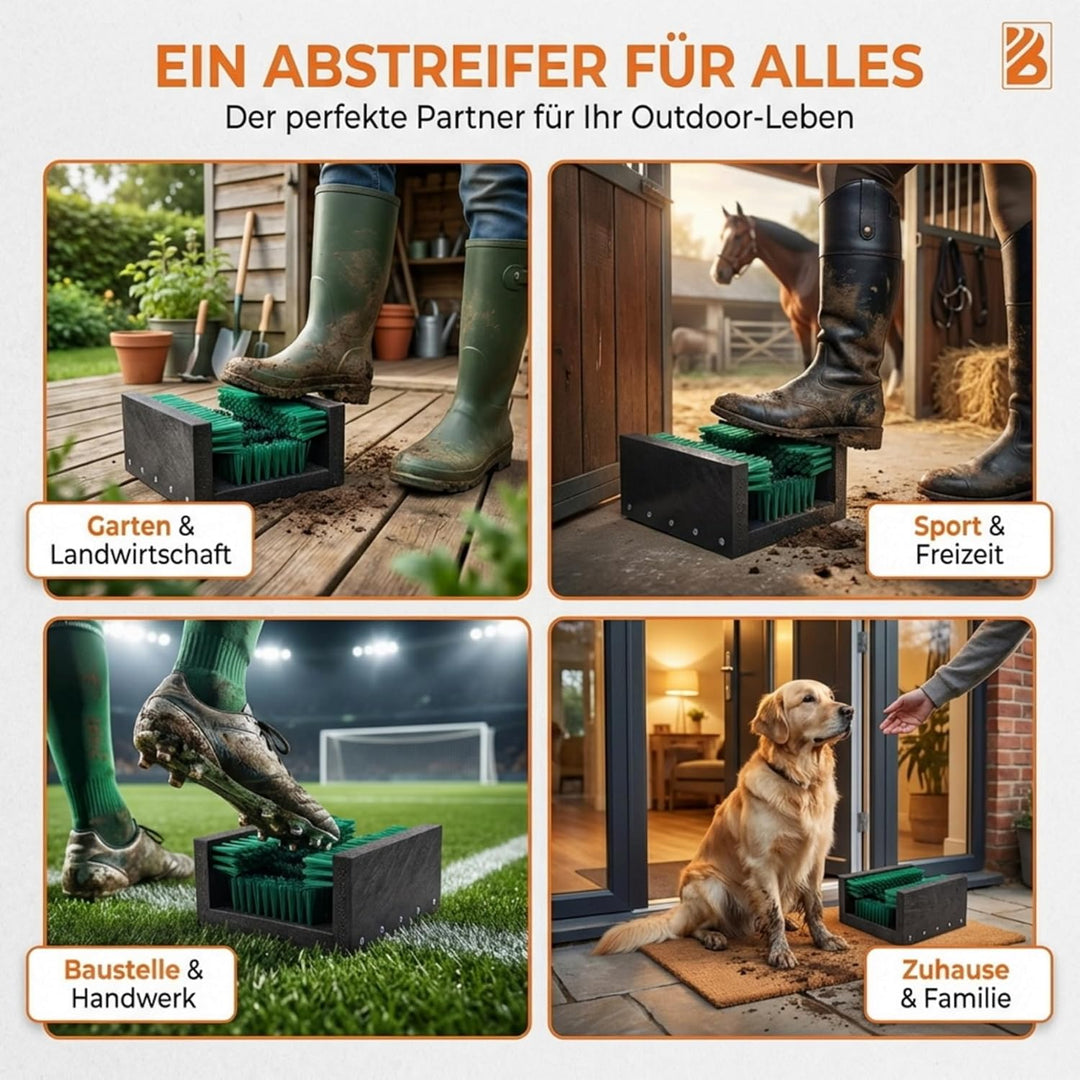 Borstelshop Schuhabstreifer Kunststoff - Fussabtreter Aussenbereich - Fussabtreter Aussen - Robuster
