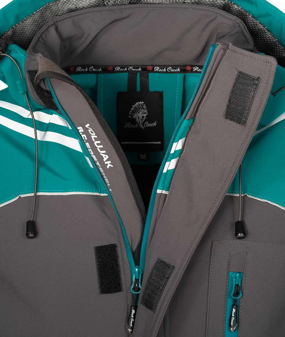 Rock Creek Herren Softshell Jacke Outdoor H-312 S Dunkeltürkis, S Dunkeltürkis