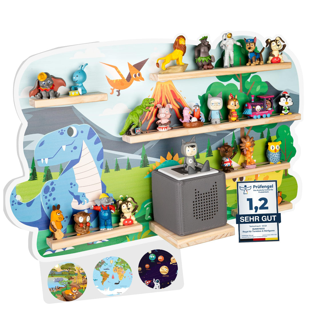 bunnyboo Toniebox Regal - Regal für Toniebox und Figuren - ausreichend Platz für bis zu 45 Tonies un