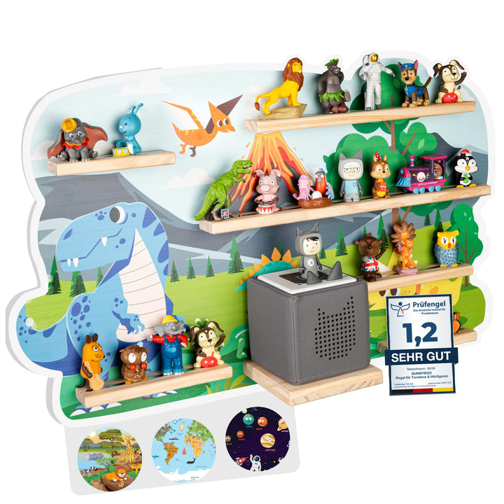 bunnyboo Toniebox Regal - Regal für Toniebox und Figuren - ausreichend Platz für bis zu 45 Tonies un