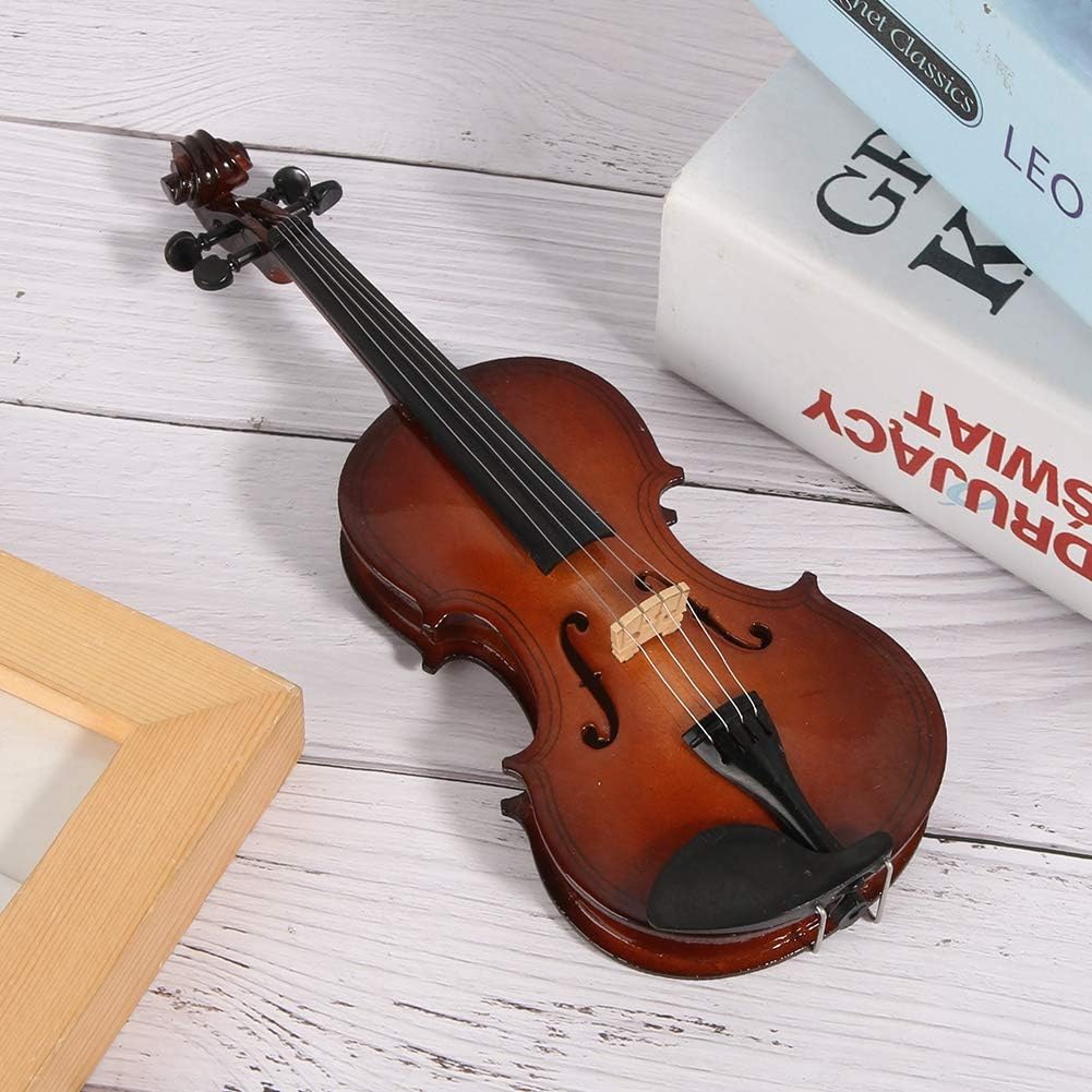 Jadpes Hölzernes Miniatur-Geigenmodell, 20 cm Musikinstrument Handgemachtes Geigenmodell Dekoration