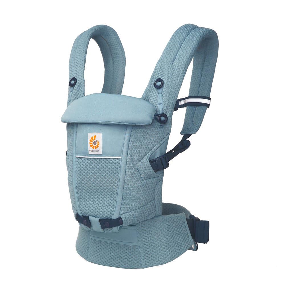 Ergobaby Adapt Babytrage für Neugeborene ab Geburt, 3-Positionen SoftFlex Mesh Ergonomische Babybauc