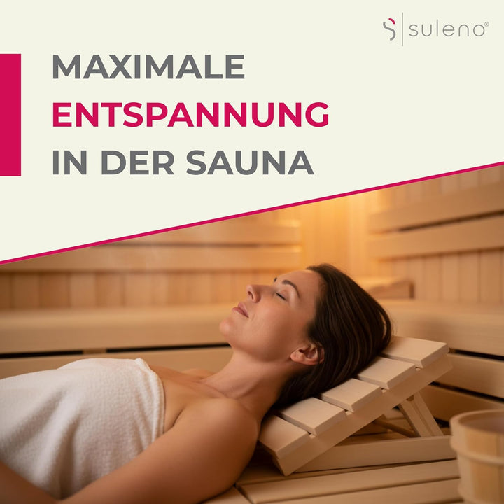 SULENO Sauna Kopfstütze JARI verstellbar Espe Nackenstütze Kopfkeil