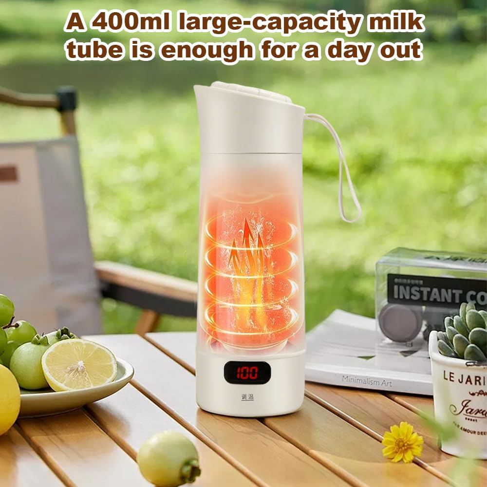 Reise Wasserkocher Klein, 400ML Tragbarer Mini Wasserkocher mit 4 einstellbare Temperaturstufen, 300