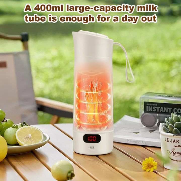 Reise Wasserkocher Klein, 400ML Tragbarer Mini Wasserkocher mit 4 einstellbare Temperaturstufen, 300