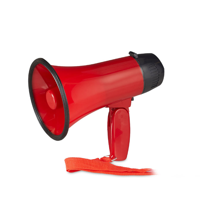 Relaxdays Megafon Stadion, Bullhorn mit klappbarem Griff und Schlaufe, lustiger Ole Sound, Megaphon