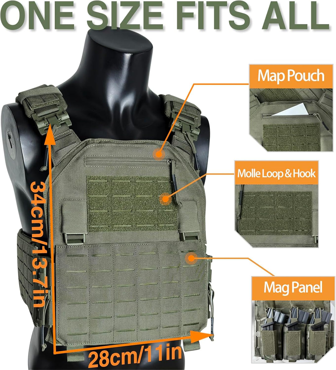 TWINFALCONS Taktische Airsoft Plattenträger, Upgrade Militär JPC Lasercut Plate Carrier Airsoft Takt