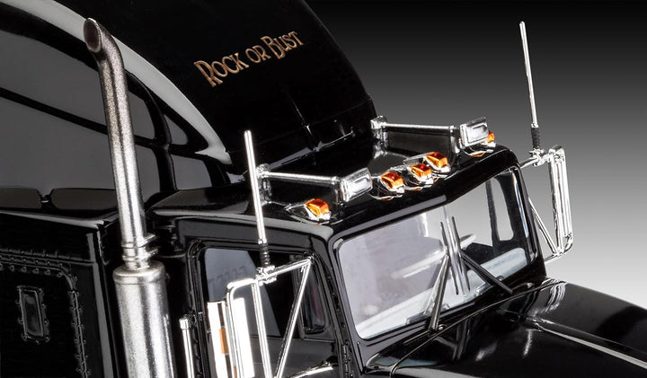 Revell RV07453 Fan-Edition, Geschenkset AC/DC Truck Rock or Bust World Tour, LKW-Bausatz 1:32, Länge