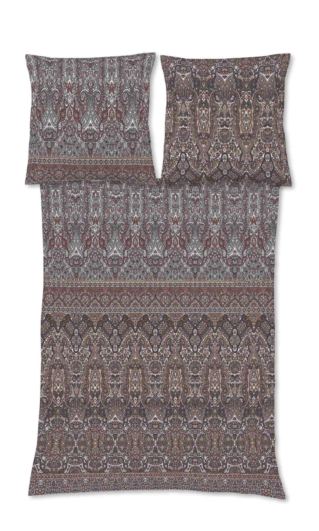 fleuresse Feinbiber Bettwäsche Aspen Deinze Chocolate 1 Bettbezug 135 x 200 cm + 1 Kissenbezug 80 x