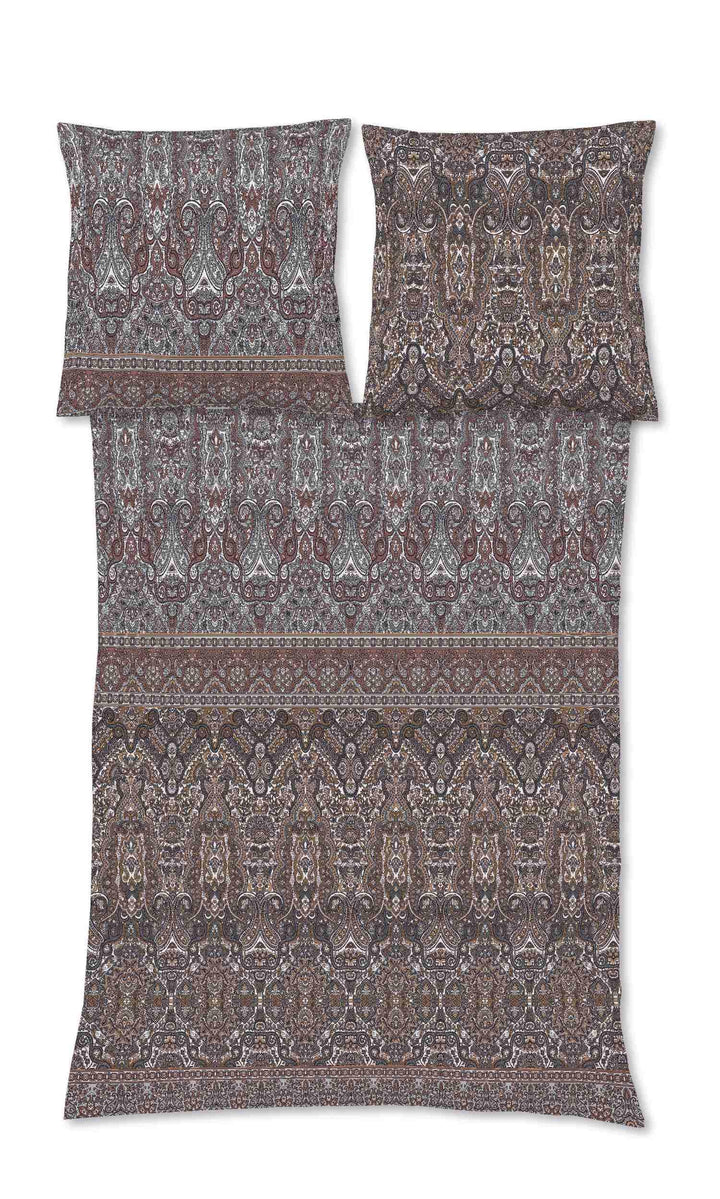 fleuresse Feinbiber Bettwäsche Aspen Deinze Chocolate 1 Bettbezug 135 x 200 cm + 1 Kissenbezug 80 x