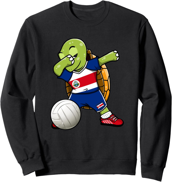 Dabbing Turtle Costa Rica Volleyball Fans Trikot Sport Flagge Sweatshirt