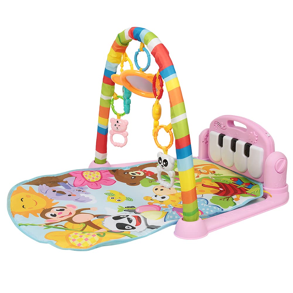 Spielspass Piano-Gym Spieldecke mit Spielzeug, Babyspielzeug für Kleinkinder ab der Geburt 4 in 1 Ro