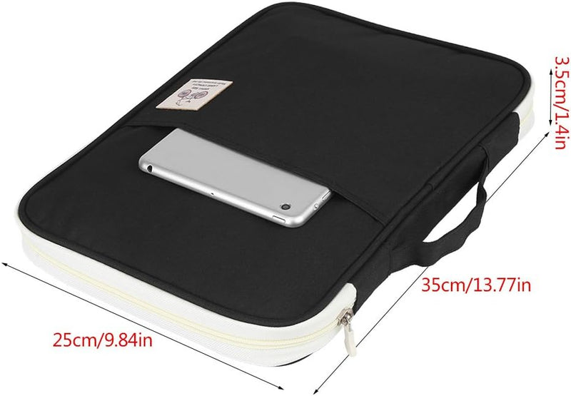 Multifunktionale Business A4 Wasserdichte Dokumententasche, Portfolio Organizer Tasche mit Reissvers