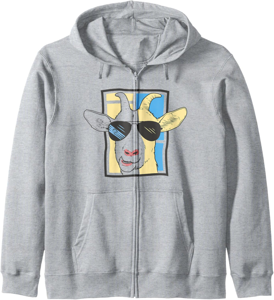 Ziege mit Sonnenbrille Kapuzenjacke