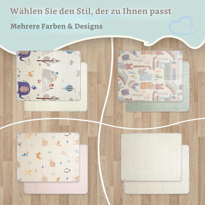 Faltbare Krabbelmatte Baby – Grosse Schaumstoff Spielmatte Baby Faltbar für Babys &amp; Kleinkinder – Wa