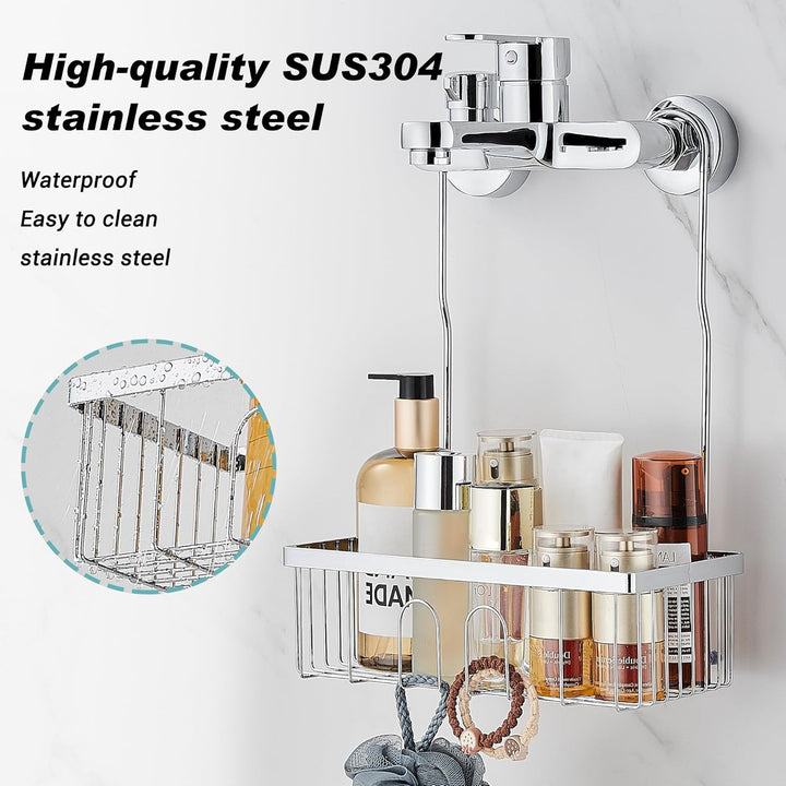 Duschablage Ohne Bohren, Duschablage Zum Hängen Shampoo Halterung für Dusche SS304 Edelstahl, Duschk
