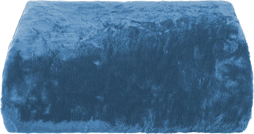 Brandsseller Kuscheldecke Wohndecke Tagesdecke Cashmere Feeling Grössen (220 x 240 cm, Blau/Türkis)