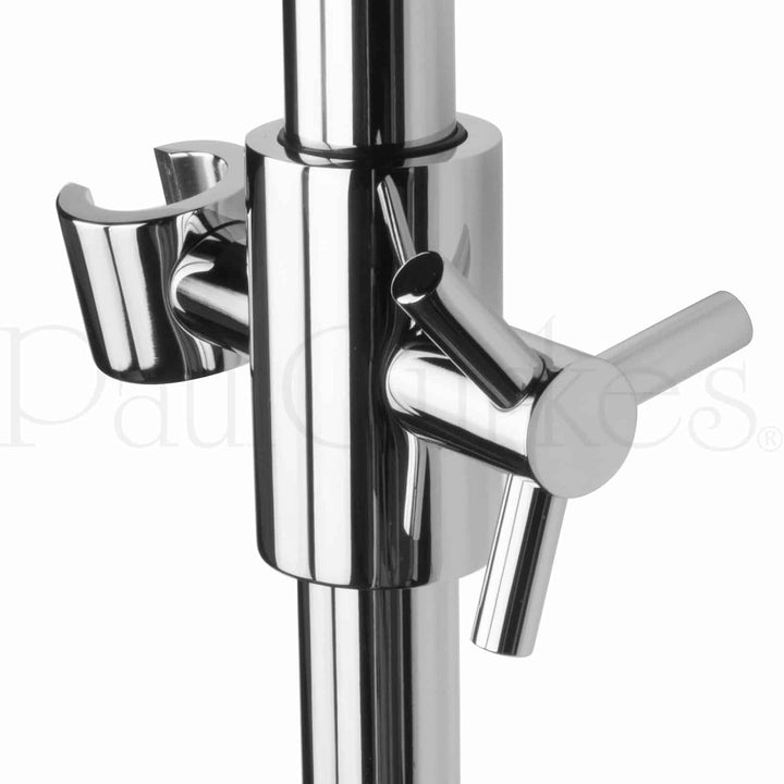 PaulGurkes Duschstangenset Kreuzgriff Duschstange Handbrause Schlauch Aufputz Duschedusche