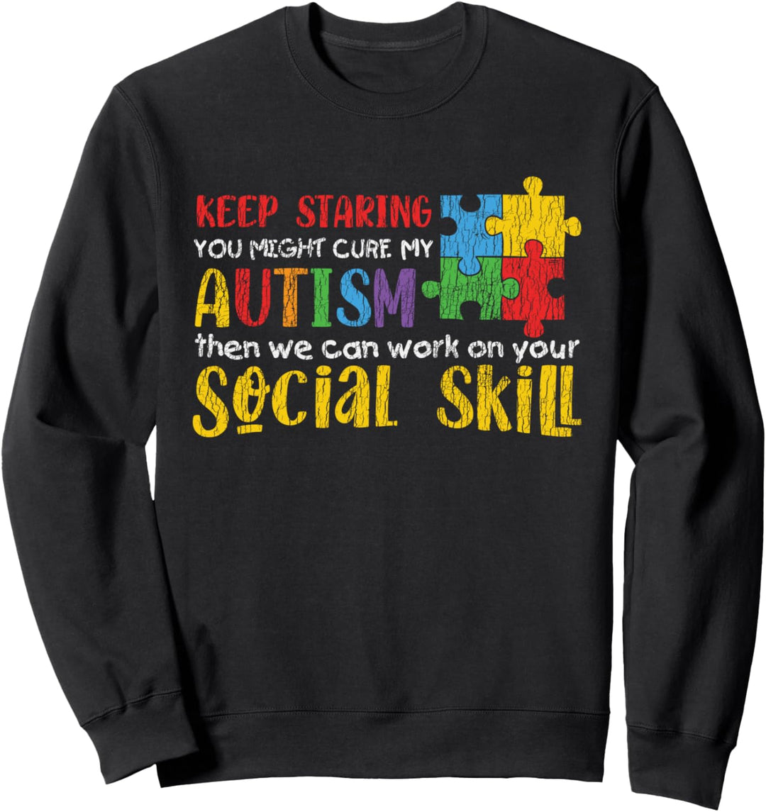 Autismus-Bewusstsein - Staring Autistic Kids Awareness Gift Sweatshirt