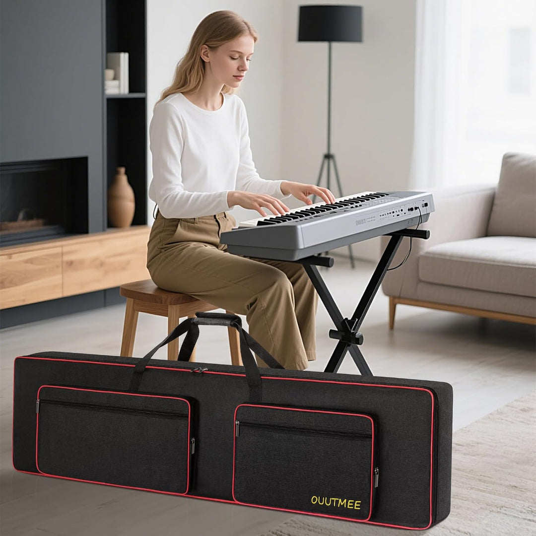 tasche 88 keyboard, für E-Klaviere, 600D Oxford-Stoff mit 10 mm Startseite, Gigbag (schwarz) Stossfe