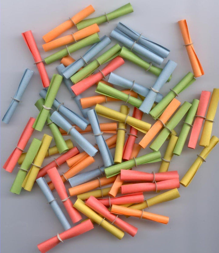 Tombola-Komplett-Set, bunt, 300 Gewinne+Aufkleber, 500 Nieten