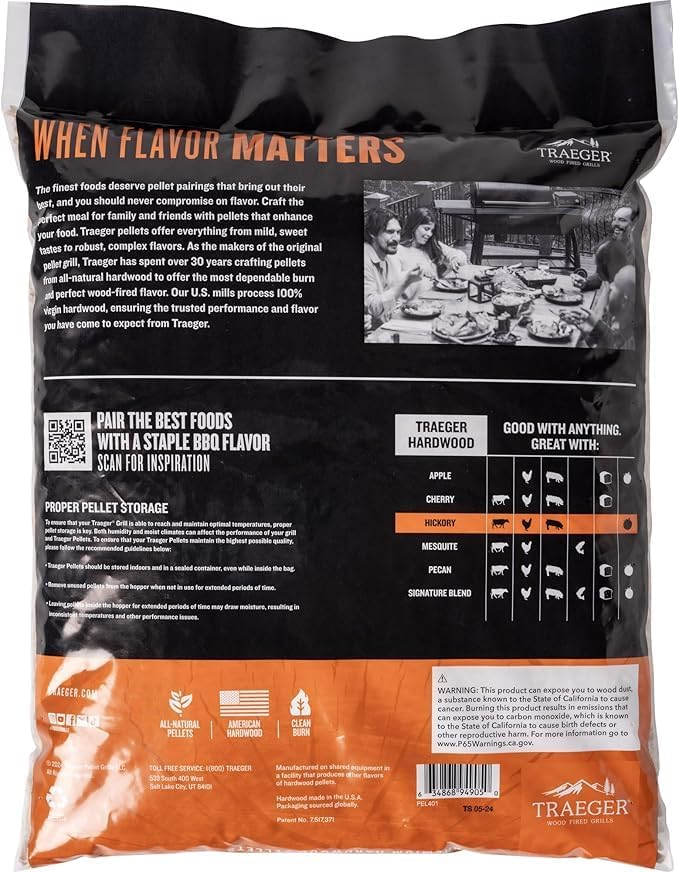 Traeger Hartholz Pellets Hickory Räuchern Smoken 1, 1