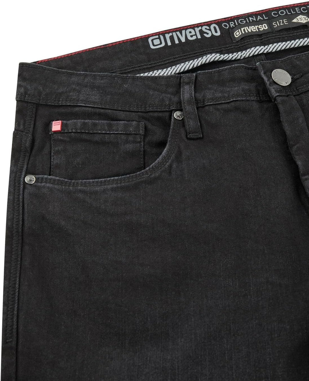 riverso Herren Jeans Hose RIVChris Straight Fit Jeanshose Baumwolle Denim Stretch Schwarz Blau Grau