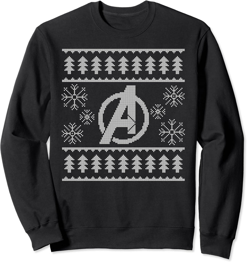 Marvel Avengers Logo Holiday Ugly Sweater Sweatshirt