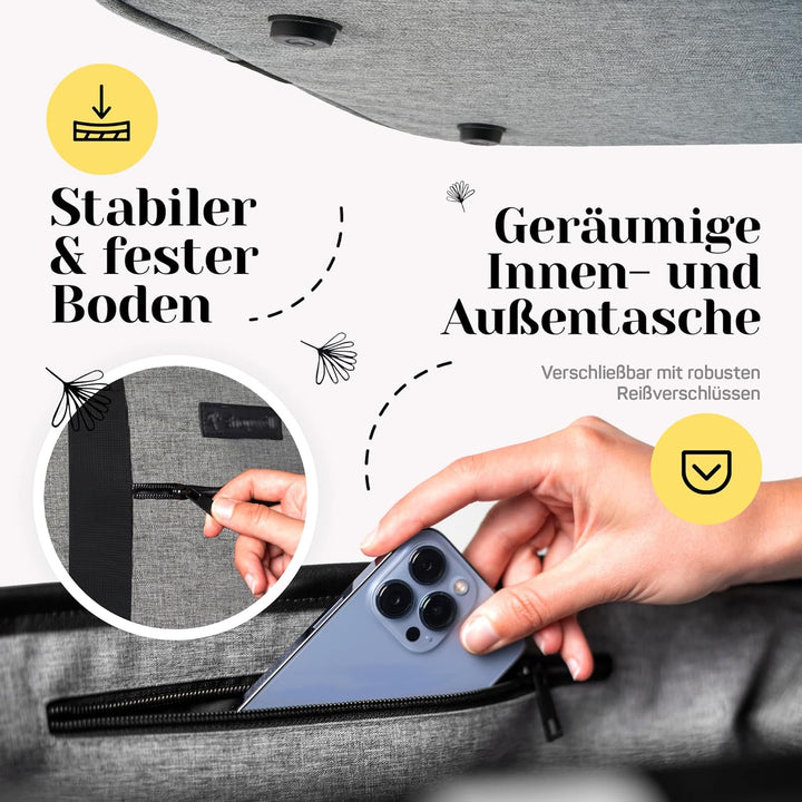 Shopwell Einkaufskorb faltbar 30 Liter | Klappkorb zum Einkaufen &amp; Verstauen | Faltbarer Einkaufskor