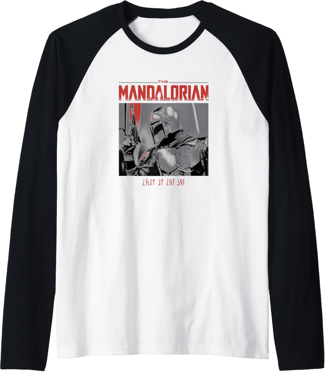 Star Wars: The Mandalorian Mando Profile Logo Code Red Raglan