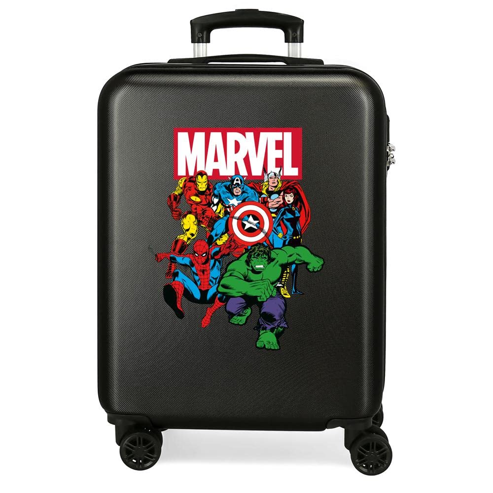 Marvel Avengers Sky Avengers Kabinenkoffer Schwarz 38x55x20 cms Hartschalen ABS Kombinationsschloss