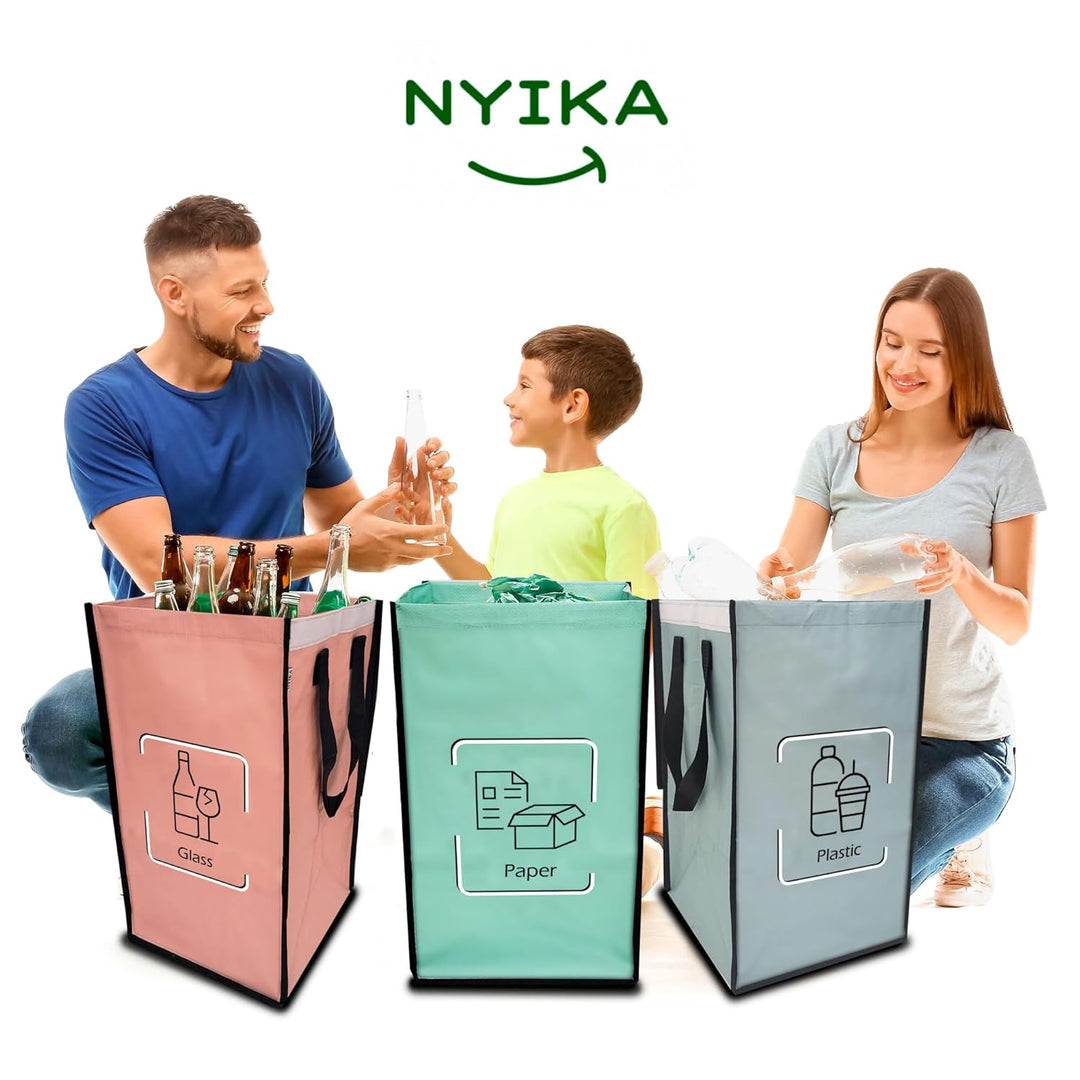 NYIKA Recycling System - Altglas Sammelbehälter - Pfandflaschen Aufbewahrung - Leergut Sammelbehälte